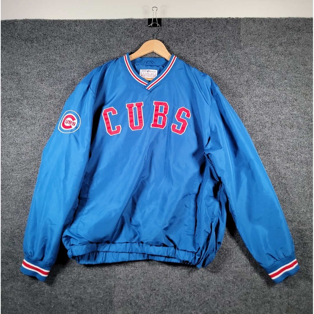 Vintage MLB Genuine Merchandise Chicago Cubs Windbreaker Pullover Jacket Mens XL
